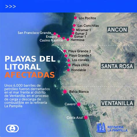 Derrame de petróleo 21 playas y dos reservas naturales afectadas