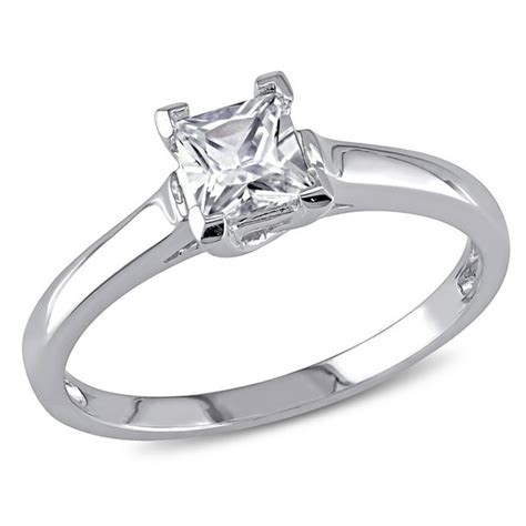 Miabella Women S 5 8 Carat T G W Created White Sapphire Solitaire Ring In 10kt White Gold