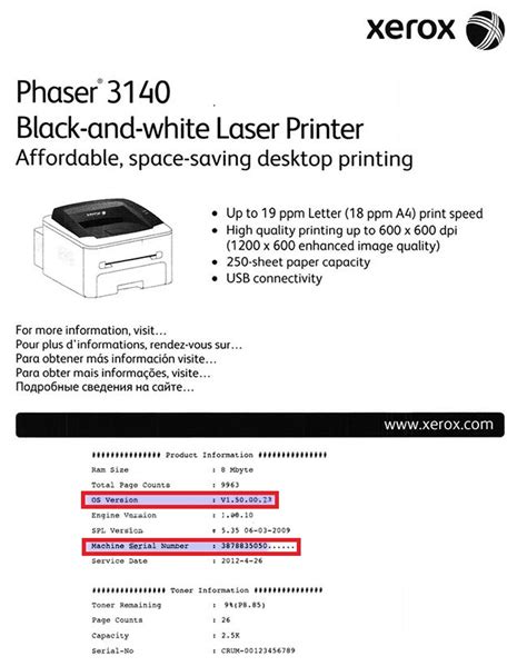 Reset Xerox Phaser 3140 EReset Fix Firmware Reset Printer 100 Toner