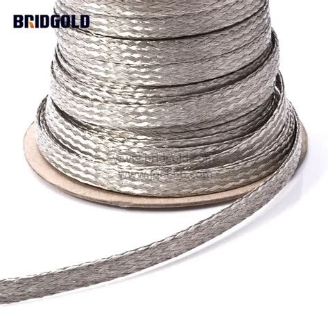 Flat Tinned Copper Braid 78 Width 50 Lengthflexible Copper Braid