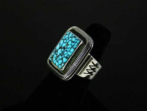 Ned Nez Rare Gem Grade Kingman Spiderweb Turquoise Ring Turquoise Direct