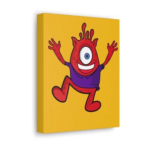 Sergio The Cyclopes Monster Gallery Wrapped Canvas Wall Art For Kids