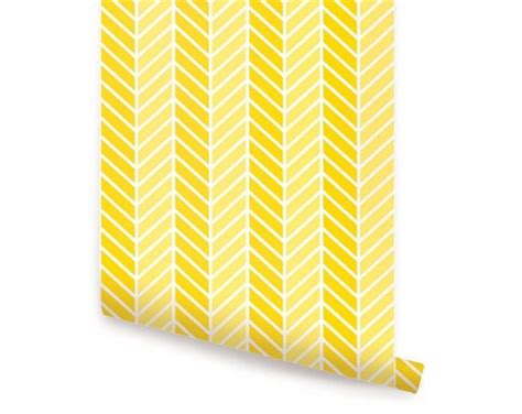 Spring Garden Flowers Yellow Peel And Stick Fabric Wallpaper Etsy