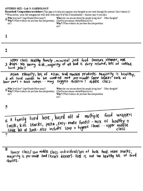 Lab 3: GARBOLOGY | PDF