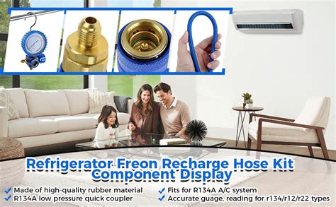 Amazon TEENGSE R134A Refrigerator Freon Recharge Hose Kit With Can