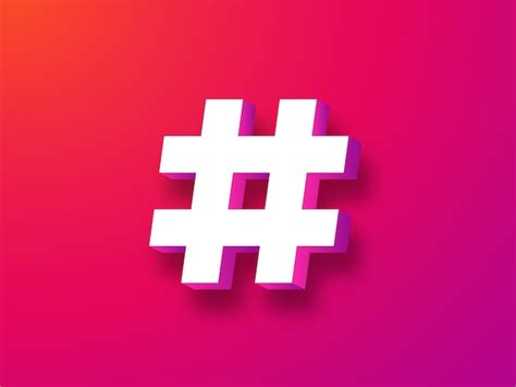 Símbolo Hashtag Vector Premium