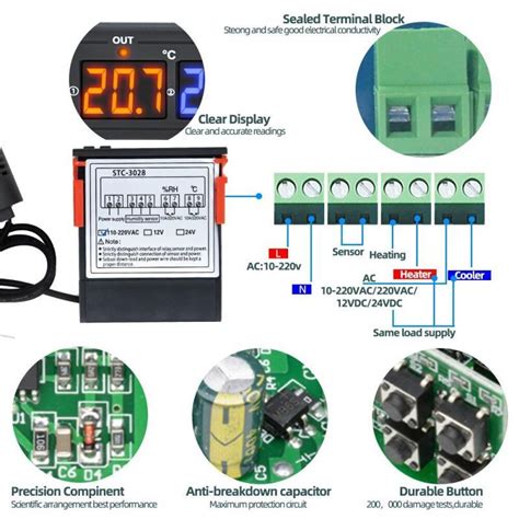 Stc Stc Thermostat Digital Temperature And Humidity Controller