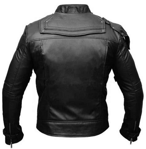 New Men S Genuine Lambskin Leather Jacket Black Motorcycle Etsy