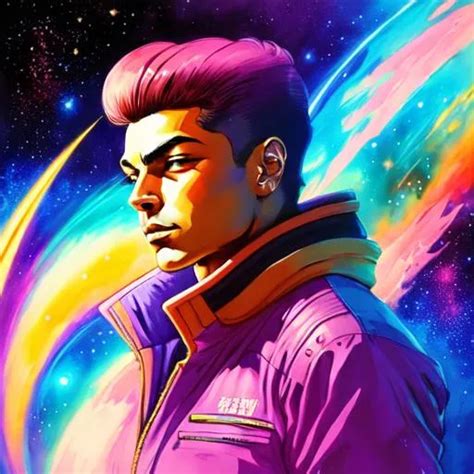 Retro Art Anime Character Synthwave Art Highly De