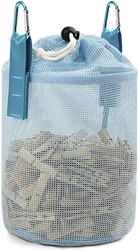 Amazon AFUOWER Mesh Clothespin Bag With Hooks Hanging Clothes Pin