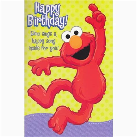 Happy Birthday From Elmo Singing Card BirthdayBuzz