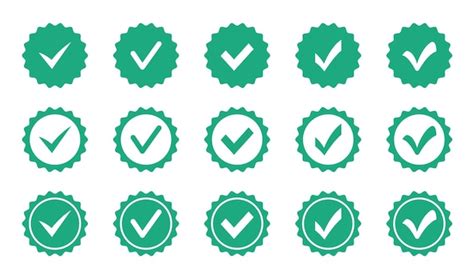 Premium Vector Set Of Check Mark Badges Profile Verification Icon