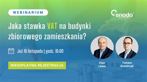 Bezpłatny webinar jaka stawka VAT na budynki zbiorowego zamieszkania