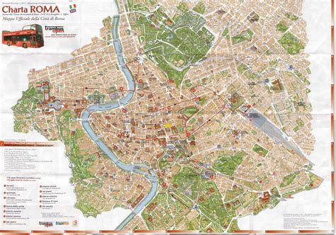 Viajes Callejero Plano Y Mapa Tur Stico Del Centro De Roma Mapa