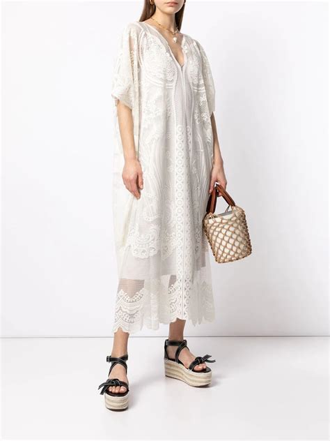 Mame Kurogouchi Raschel Lace Maxi Dress New Asian Fashion Designers