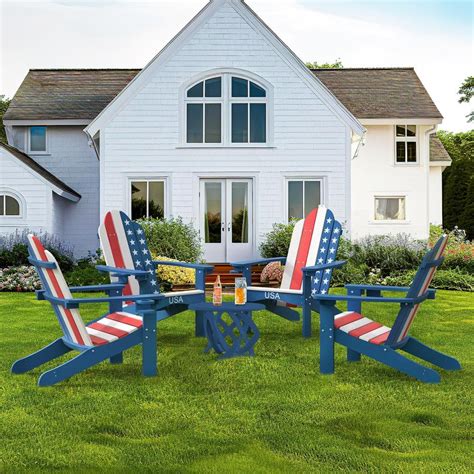 Lue Bona Grant Curveback Stars And Stripes Plastic Outdoor Patio