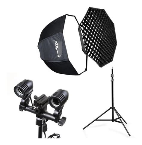 Kit Softbox Godox 120cm Grid C Colmeia Octabox Luz Contínua