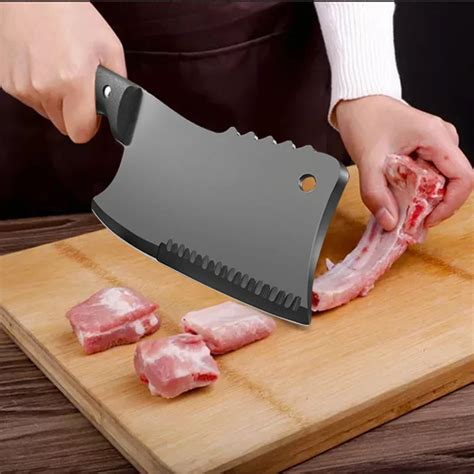 Stainless Steel Butcher Knife Bone Chopping Knife Meat Vegetables