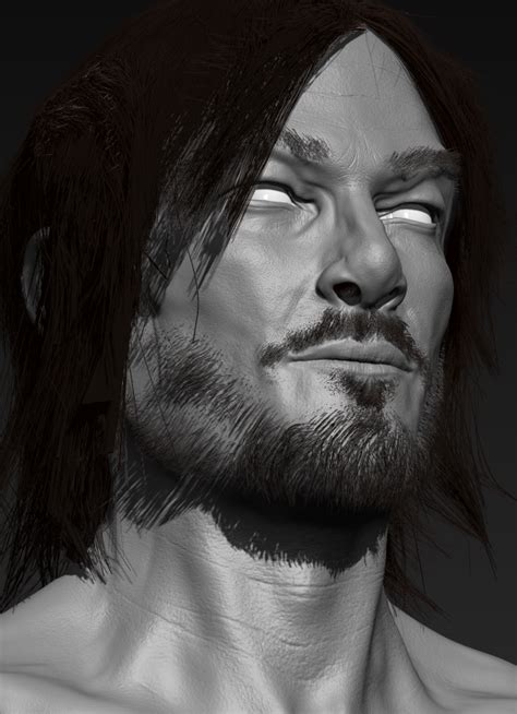 Wip Daryl Dixon Likeness Sculpting In Need Of Critique Polycount