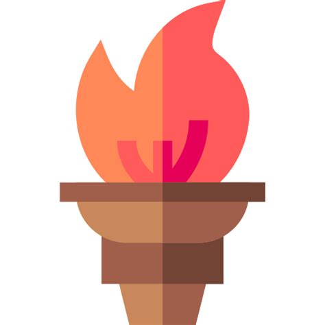 Olympic Flame Basic Straight Flat Icon