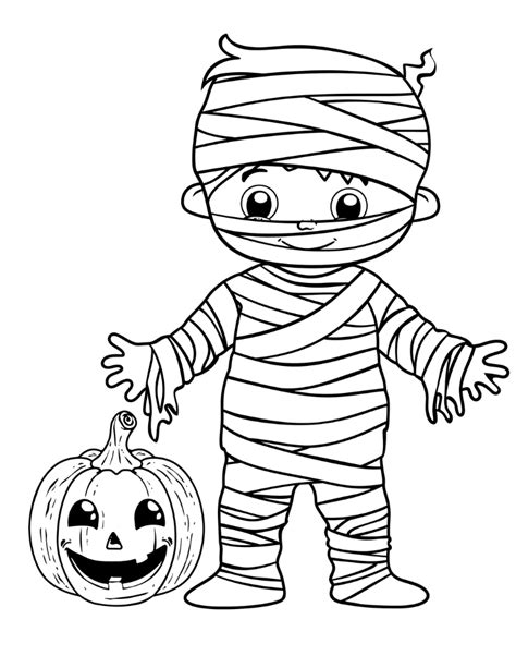 Free Mummy Coloring Pages For Halloween