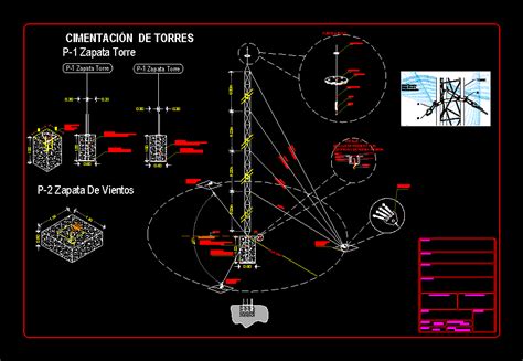 Parafulmine A Torre Tirata In Autocad Libreria Cad