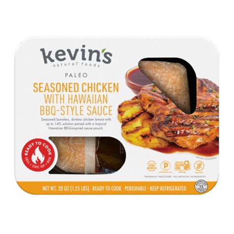 Kevins Natural Foods All Natural Fresh Chicken Seasoned Hawaiian Bbq