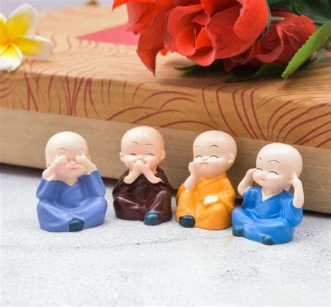 Polyresin Multicolor Baby Monk Statue Size Dimension Inch At Rs