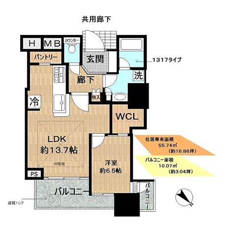 【ホームズ】クレヴィアタワー中之島 13階の建物情報｜大阪府大阪市福島区福島3丁目1 65