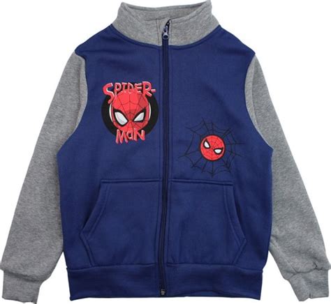 Spiderman Jas Vest Sweater Blauw Grijs Maat Jaar Bol