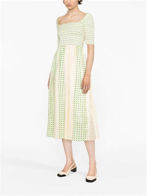 Tory Burch Polka Dot Print Silk Smock Dress Farfetch