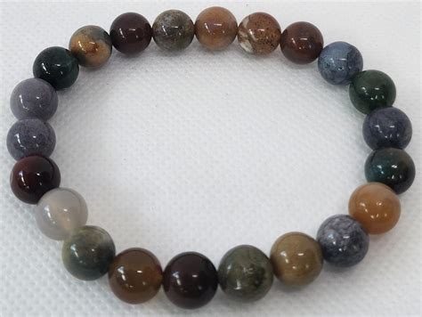 India Agate Crystal Bracelet Mythical Features