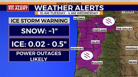 PNW weather: Ice storm warning issued by NWS for Portland, Vancouver