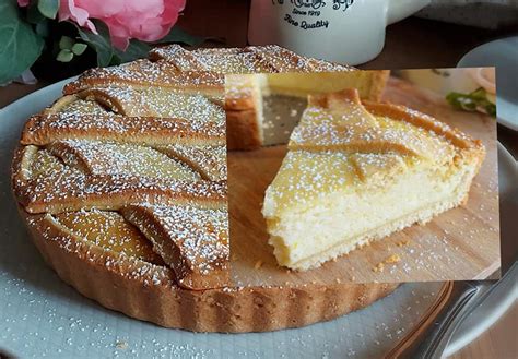 Crostata Favolosa Panna E Ricotta Dolce Ripieno Cremoso Cucinare