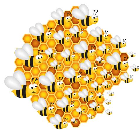 Bees In The Hive Stock Vector Illustration Of Teamwork 23709685