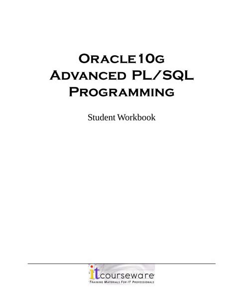 PDF Oracle 10g Advanced Plsql Programming DOKUMEN TIPS