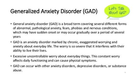 Generalized Anxiety Disorder (GAD)