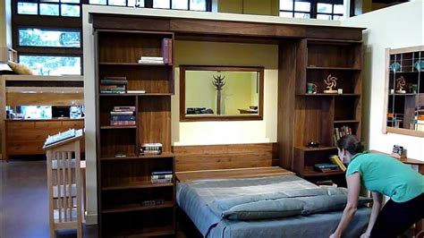 Library Wall Bed Hardwood Artisans Youtube