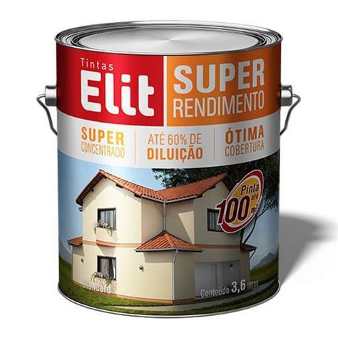 Tinta Acr Lica Super Rendimento Elit Standard Fosco L Tinta Para