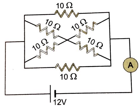 Calculate The Current Show By The Ammeter A In The Circuit Diagram