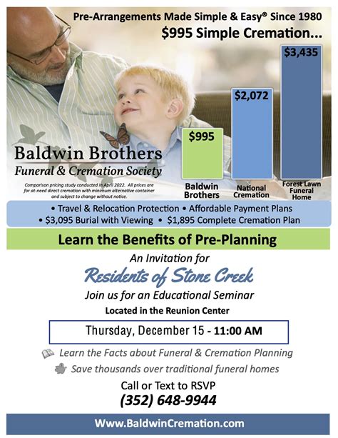 Baldwin Brothers Funeral And Cremation Planning Seminar Stone Creek