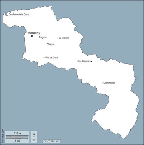 Aragua Free Map Free Blank Map Free Outline Map Free Base Map