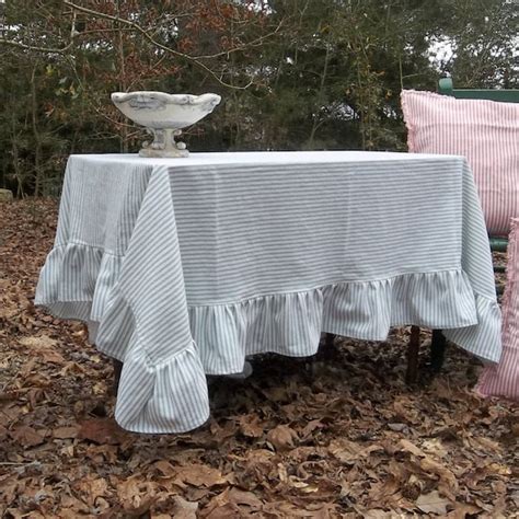 Striped Tablecloth Etsy