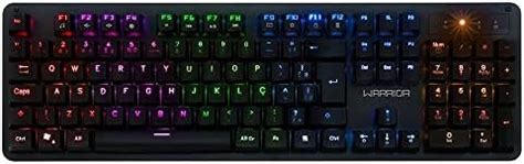 Warrior Dunky Teclado Gamer Mec Nico Switch Blue Led Rainbow Tc