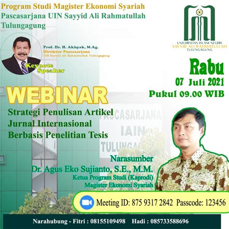 WEBINAR Strategi Penulisan Artikel Jurnal Internasional Berbasis