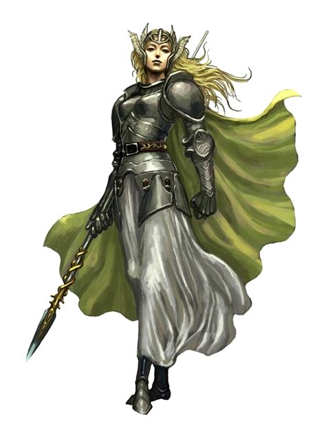 Female Human Or Elf Spear Fighter Warrior Pathfinder Pfrpg Dnd Dandd