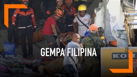 VIDEO Gempa Magnitudo 6 3 Guncang Filipina 8 Tewas Global Liputan6