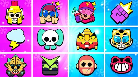 All New PINS SPRAYS Brawl Stars New Update Rumblejungle YouTube