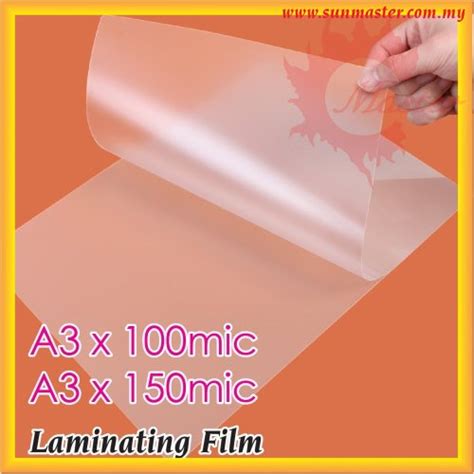 A3 Laminating Film 100mic 150mic High Quality Laminate Pouches Film