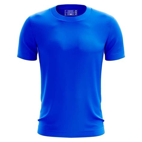 Camiseta Lisa Dry Fit Básica Corrida Academia Treino Azul Netshoes